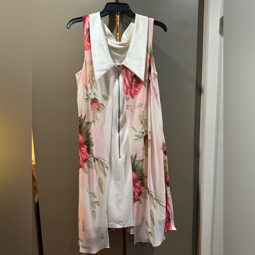 Floral Women’s Midi Dress Size 18 Pink Floral
